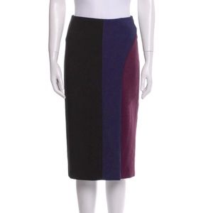 NWT- Boss by Hugo Boss "Velivia" Midi Color Block Classic Slimming Pencil Skirt